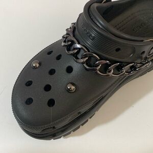 Gunmetal Rock n Roll Chain and Domed studs for Crocs